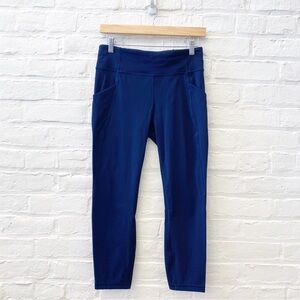 Lululemon || Time To Sweat Crop 23" True Navy 8